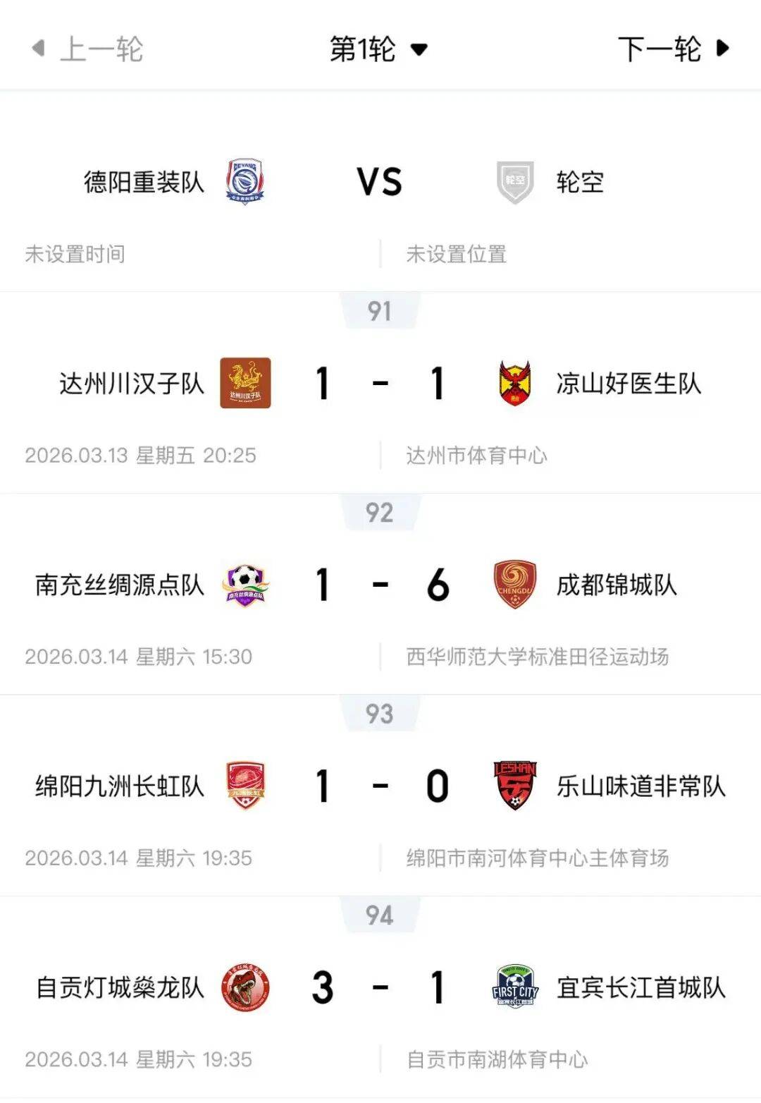 世界杯买球软件 -2026川超决赛季第一(yī)轮战况！当前(qián)积分榜/射手榜情况→